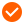 Illustration of an approved symbol in orange color.