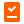 Icono naranja de una pequeña pantalla naranja con un símbolo aprobado.