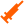 Orange icon of syringe