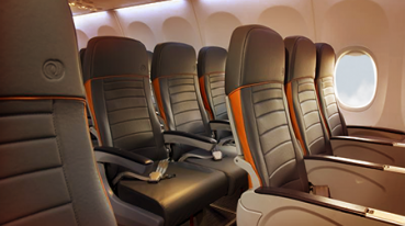 Aeronaves con asientos de cuero