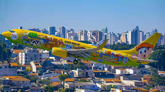 GOL e Mauricio de Sousa Produções apresentam “o mió da roça” em avião temático do Chico Bento