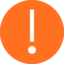 Icone de alerta na cor laranja