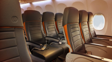 Aeronaves con asientos de cuero