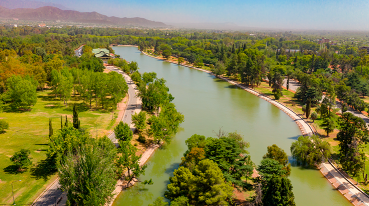 Parque General San Martín, em Mendoza, visto de cima